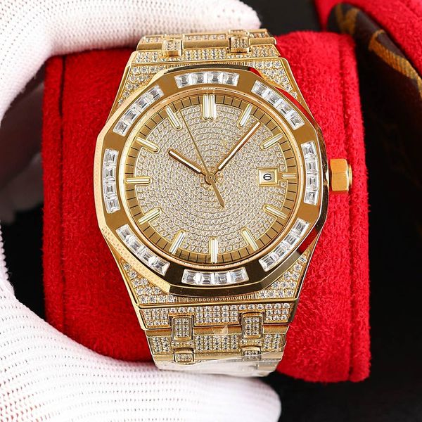 handmade diamond watch mens automatic mechanical watches 40mm sapphire women business wristwatch montre de luxe, Slivery;brown
handmade diamond watch mens automatic mechanical watches 40mm sapphire women business wristwatch montre de luxe, Slivery;brown