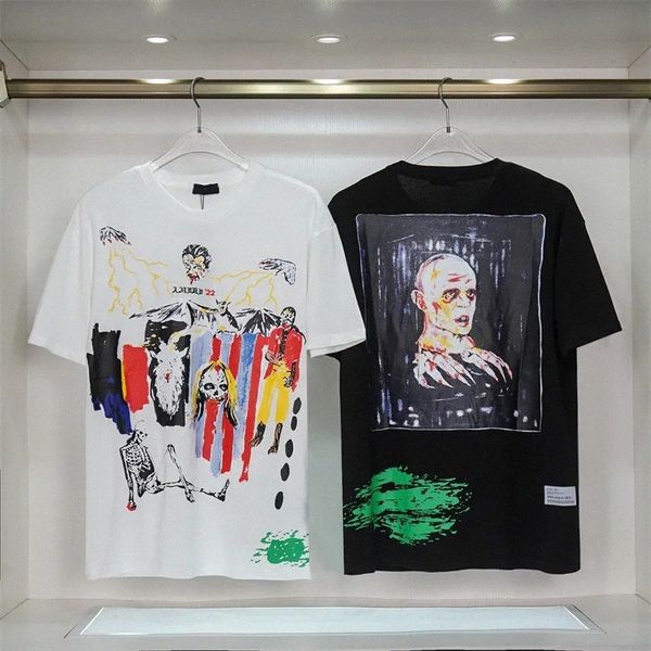 23 summer new men's women's big brand t shirts cotton t-shirts trendy loose round neck printed short sleeve t-shirts same style 79, White
23 summer new men's women's big brand t shirts cotton t-shirts trendy loose round neck printed short sleeve t-shirts same style 79, White