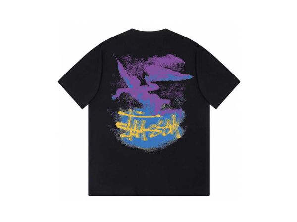 men's and women's fashion t-shirts t shirts high street brand stussys fallen angel print round neck pullover short sleeve bkhg, White
men's and women's fashion t-shirts t shirts high street brand stussys fallen angel print round neck pullover short sleeve bkhg, White