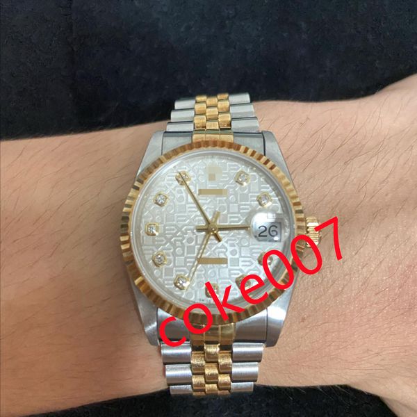 bf manufacturer 36mm steel and gold 116233 watch champagne jubilee diamond automatic fashion men's watch, Slivery;brown
bf manufacturer 36mm steel and gold 116233 watch champagne jubilee diamond automatic fashion men's watch, Slivery;brown