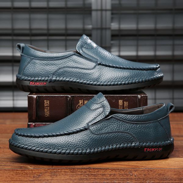 dress shoes breathable genuine leather men summer slip on loafers casual blue flats driving moccasins 230703, Black
dress shoes breathable genuine leather men summer slip on loafers casual blue flats driving moccasins 230703, Black