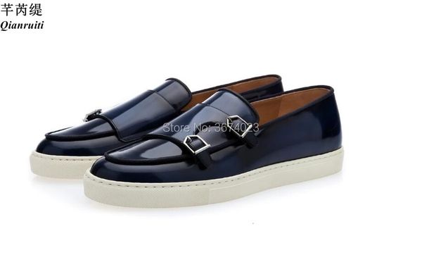dress shoes qianruiti fashion men double monk sneakers rubber thick flats metal buckles embellished causal slip on loafers 230703, Black
dress shoes qianruiti fashion men double monk sneakers rubber thick flats metal buckles embellished causal slip on loafers 230703, Black