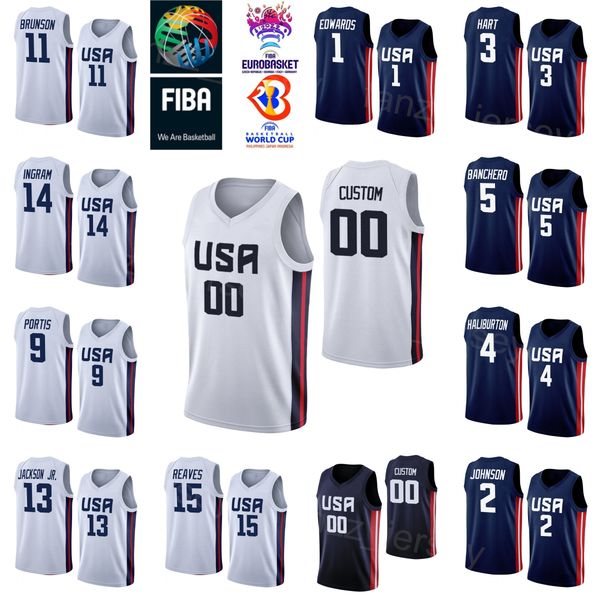 print world cup 2023 us basketball 13 jaren jackson jr jersey national team 4 tyrese haliburton 11 jalen brunson 1 anthony edwards 15 austin, Black;red
print world cup 2023 us basketball 13 jaren jackson jr jersey national team 4 tyrese haliburton 11 jalen brunson 1 anthony edwards 15 austin, Black;red