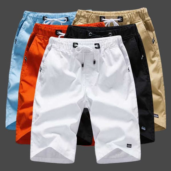 shorts men's 5-point pants trend casual midpants loose summer 7-point beach, White;black