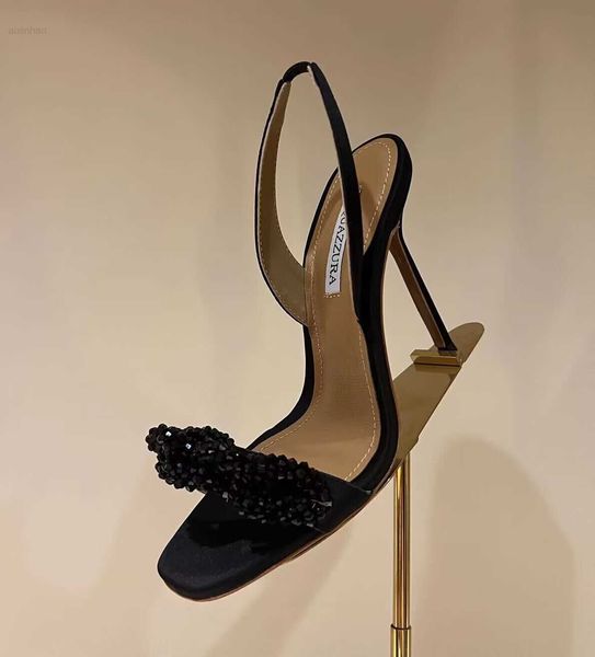 aquazzura women sandals shoes summer chain of love embellished high heels elasticated slingback strap evening dress lady walking 57, Black
aquazzura women sandals shoes summer chain of love embellished high heels elasticated slingback strap evening dress lady walking 57, Black