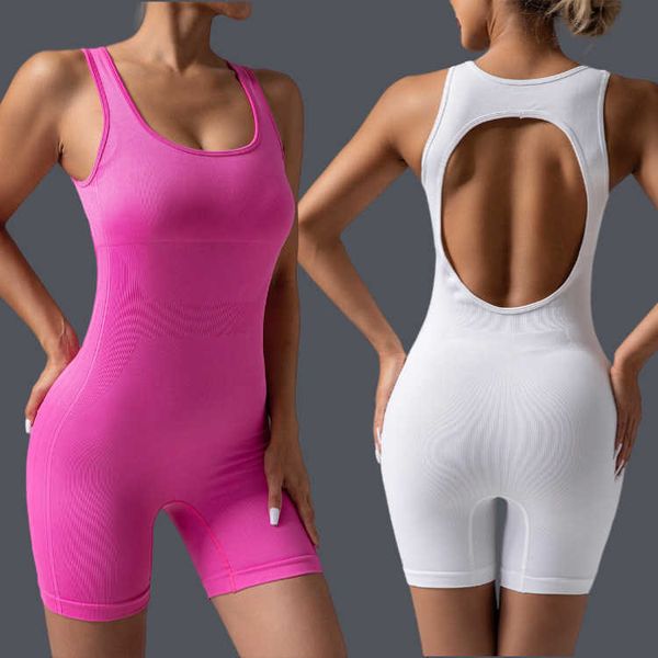 new seamless knitted yoga suit for women's sports fitness high waist hip lift chest pad shock-absorbing suspender jumpsuit, White;red
new seamless knitted yoga suit for women's sports fitness high waist hip lift chest pad shock-absorbing suspender jumpsuit, White;red