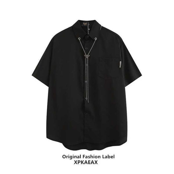 men polo original fashion brand american high street chain design short sleeve shirt china-chic fried street ruffian handsome loose shirt, White;black
men polo original fashion brand american high street chain design short sleeve shirt china-chic fried street ruffian handsome loose shirt, White;black