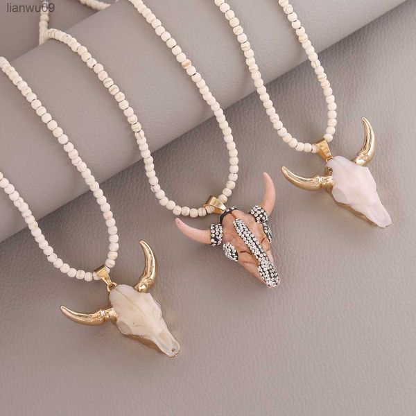 bohemian zodiac bull head necklace for women personalized exaggerated bull skull pendant necklace turquoise beaded necklace l230704, Silver
bohemian zodiac bull head necklace for women personalized exaggerated bull skull pendant necklace turquoise beaded necklace l230704, Silver