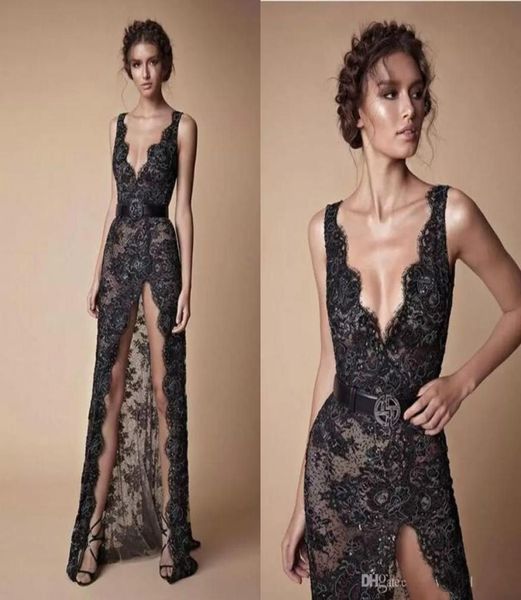 2018 berta prom dresses full lace applique beads deep v neck front split long evening dress formal party wear8178313, Black;red
2018 berta prom dresses full lace applique beads deep v neck front split long evening dress formal party wear8178313, Black;red