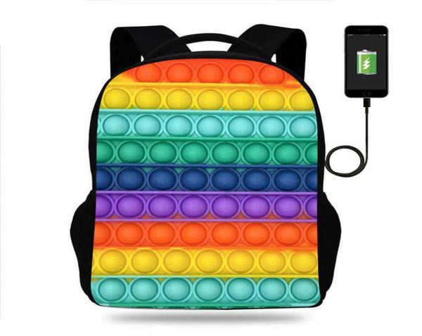 12 colors 3pcs/dhl push pops bubble printed backpack shoulder bags 17 inch kids students school bag book pack usb charing earphone port back
12 colors 3pcs/dhl push pops bubble printed backpack shoulder bags 17 inch kids students school bag book pack usb charing earphone port back