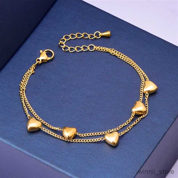 charm bracelets stainless steel new fashion upscale jewelry love heart charm chain bracelets for women couple girl's gift r230704, Golden;silver
charm bracelets stainless steel new fashion upscale jewelry love heart charm chain bracelets for women couple girl's gift r230704, Golden;silver