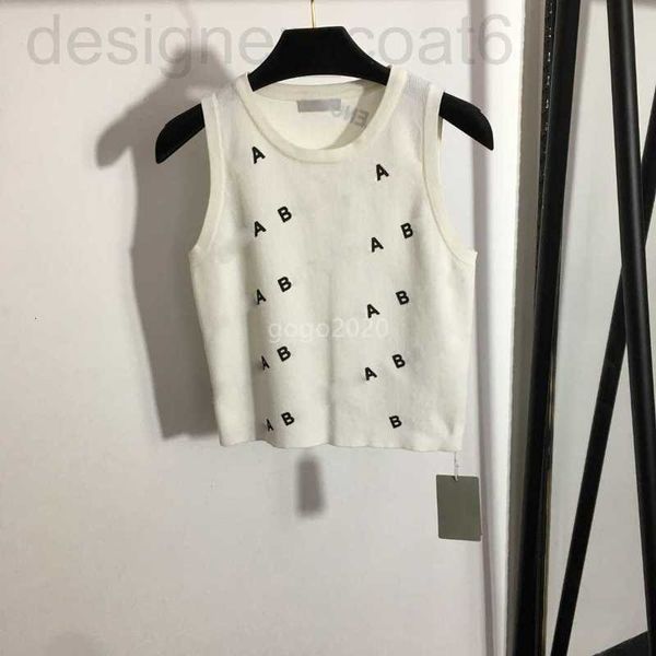 women's t-shirt designer 23ss women designer tee vest knits t shirts with all-over letter pattern crop runway high end brand stretch s, White
women's t-shirt designer 23ss women designer tee vest knits t shirts with all-over letter pattern crop runway high end brand stretch s, White