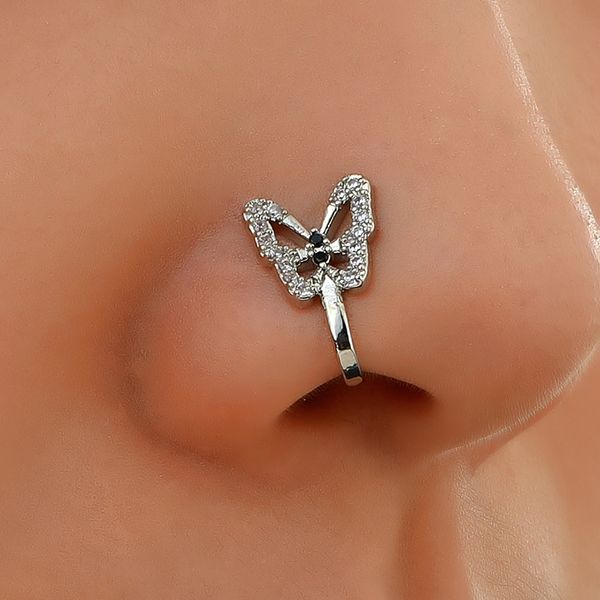U-shaped Butterfly Nose Rings Women Animal No Hole Crystal Nose Clip European Zircon Copper Body Jewelry Gold Rose Gold White K
U-shaped Butterfly Nose Rings Women Animal No Hole Crystal Nose Clip European Zircon Copper Body Jewelry Gold Rose Gold White K