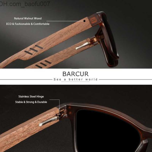 sunglasses barcur mens sunglasses for men brand designer natural walnut wood sun glasse polarized eyewear uv400 eyewear z230705, White;black
sunglasses barcur mens sunglasses for men brand designer natural walnut wood sun glasse polarized eyewear uv400 eyewear z230705, White;black