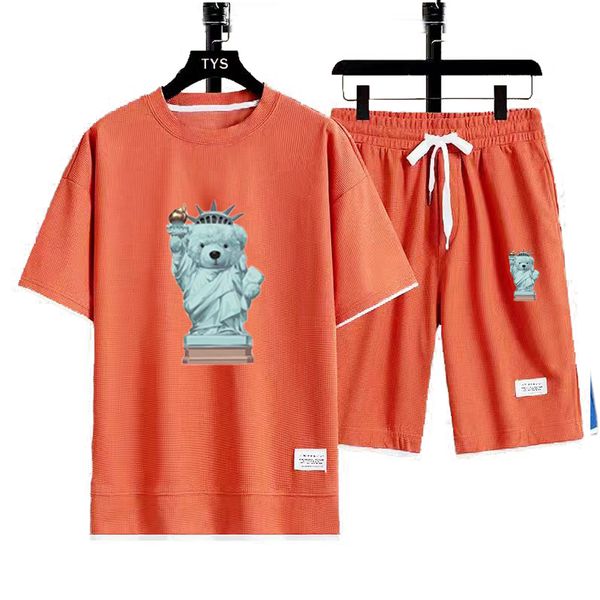 men's suit 2023 summer casual sports two-piece tracksuit print teddy bear short-sleeved t-shirt shorts men clothing fashion joggers 2-p, Gray
men's suit 2023 summer casual sports two-piece tracksuit print teddy bear short-sleeved t-shirt shorts men clothing fashion joggers 2-p, Gray