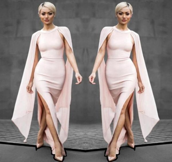 blush pink chiffon evening gowns 2018 cap sleeves side split prom dresses sheath floor length formal party dress vestidos1691514, Black
blush pink chiffon evening gowns 2018 cap sleeves side split prom dresses sheath floor length formal party dress vestidos1691514, Black