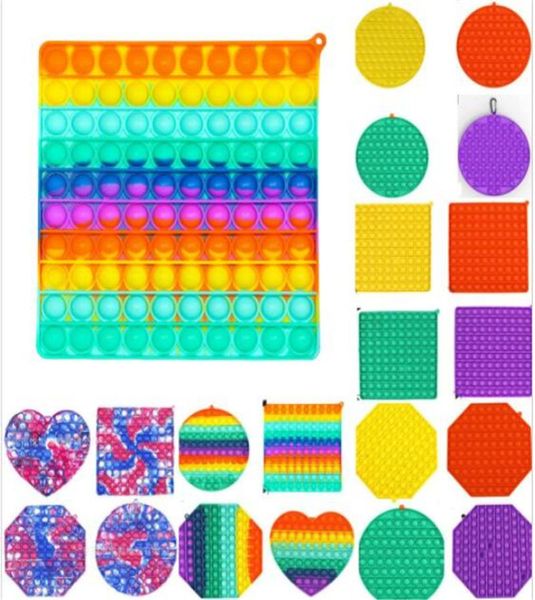 2022 big size jumbo sensory bubble poppers board sensory toys tie dye rainbow push bubbles popper puzzle with carabiner simple key ring fing, Blue
2022 big size jumbo sensory bubble poppers board sensory toys tie dye rainbow push bubbles popper puzzle with carabiner simple key ring fing, Blue