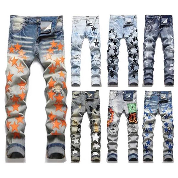 superior quality jeans designer varsity mens denim embroidery pants fashion holes trouser us size hip hop distressed zipper trousers acb8t2z, Blue
superior quality jeans designer varsity mens denim embroidery pants fashion holes trouser us size hip hop distressed zipper trousers acb8t2z, Blue