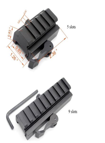 20 mm picatinnyweaver rail baese 5 9 slots qd quick release riser scope mount adapter 2706184
20 mm picatinnyweaver rail baese 5 9 slots qd quick release riser scope mount adapter 2706184