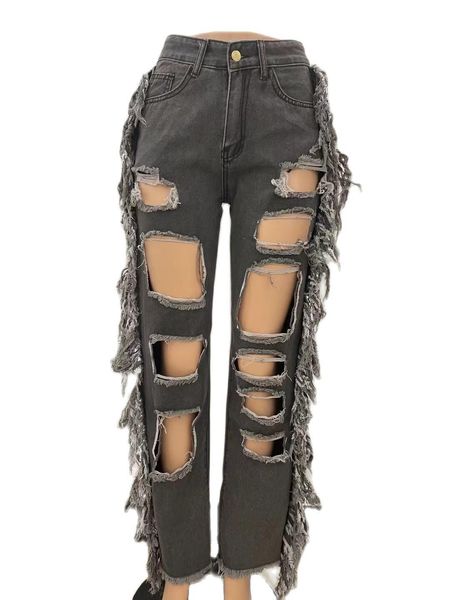 dresses 2022 new grey hole tassel jeans women's straight pants boyfriend ripped jeans streetwear, White;black
dresses 2022 new grey hole tassel jeans women's straight pants boyfriend ripped jeans streetwear, White;black