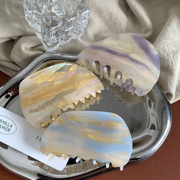 french new 7.5cm medium mermaid shell shaped hair clip fashion mermaid rainbow acetic acid clip hair accessories, Slivery;golden
french new 7.5cm medium mermaid shell shaped hair clip fashion mermaid rainbow acetic acid clip hair accessories, Slivery;golden
