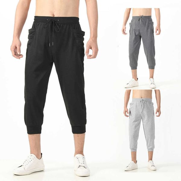 summer new large fat man european men's solid side pockets home sports capris 7/4, White;black
summer new large fat man european men's solid side pockets home sports capris 7/4, White;black