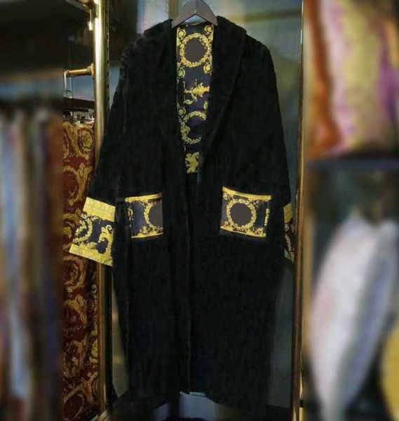 men's sleepwear mens womens home robes shawl collar cotton soft fluffy designer brand luxury vintage bathrobe pajamas lovers dressing g, Black;brown
men's sleepwear mens womens home robes shawl collar cotton soft fluffy designer brand luxury vintage bathrobe pajamas lovers dressing g, Black;brown