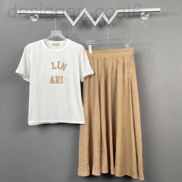 two piece dress designer 23ss t-shirt skirt set womens clothing brand round neck pure cotton short-sleeved t-shirt letter embossed casual sk, White
two piece dress designer 23ss t-shirt skirt set womens clothing brand round neck pure cotton short-sleeved t-shirt letter embossed casual sk, White