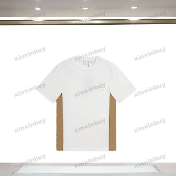 xinxinbuy men designer tee t shirt 23ss panelled plaid letter jacquard short sleeve cotton women white black blue xs-l, Black;brown
xinxinbuy men designer tee t shirt 23ss panelled plaid letter jacquard short sleeve cotton women white black blue xs-l, Black;brown