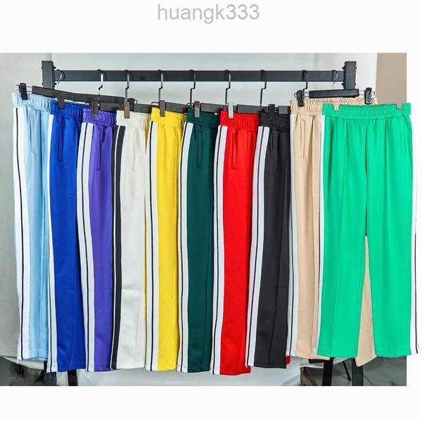 women men casual jogger pants streetwear cargo pant striped side sport trousers, Black