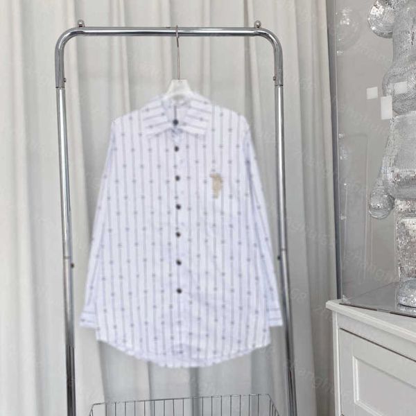 23ss women shirt womens designer clothing high neck blouse full double c logo printed lapel long-sleeved shirt with brooch women clothes a1, White
23ss women shirt womens designer clothing high neck blouse full double c logo printed lapel long-sleeved shirt with brooch women clothes a1, White