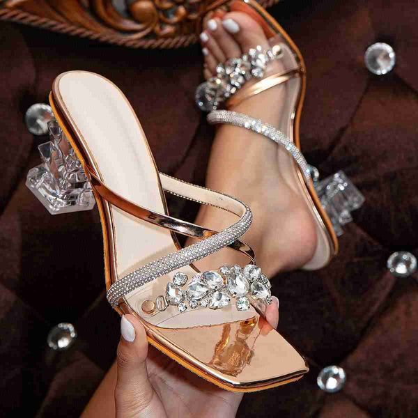 spring 2023 new square headed rhinestones with transparent crystal thick women heels high heel sandals, Black
spring 2023 new square headed rhinestones with transparent crystal thick women heels high heel sandals, Black
