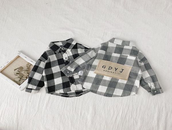 autumn little boys fashion letters patch long sleeve plaid shirts korean style cotton casual shirt 05y y2007045937890, White;black
autumn little boys fashion letters patch long sleeve plaid shirts korean style cotton casual shirt 05y y2007045937890, White;black