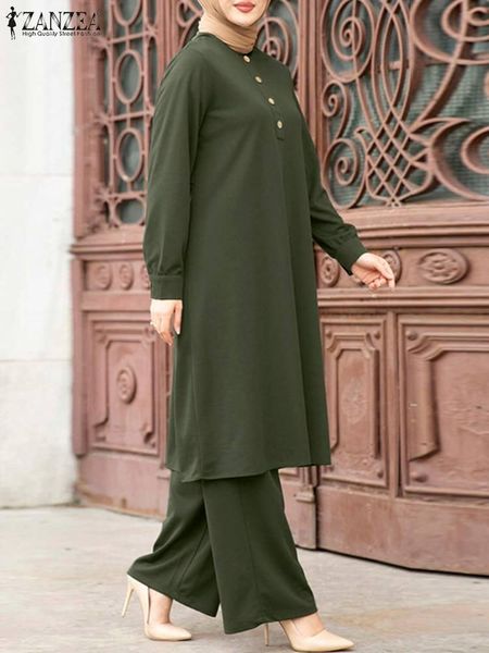 dress turkish abayas for women muslim women full blouse +wide leg pants zanzea elegant matching sets 2pcs work outfits arabic robe, White
dress turkish abayas for women muslim women full blouse +wide leg pants zanzea elegant matching sets 2pcs work outfits arabic robe, White