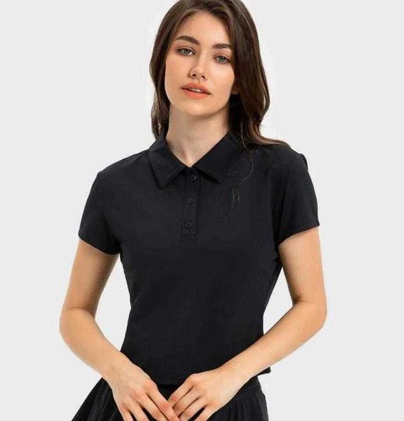 lu-335 yoga sports short-sleeved gym clothes women's lightweight quick-drying outdoor tennis polo shirt, White;red
lu-335 yoga sports short-sleeved gym clothes women's lightweight quick-drying outdoor tennis polo shirt, White;red