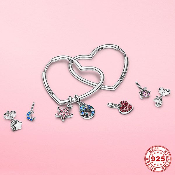 s925 silver color cute hoops stud earrings for women love earings diy fit original pandora dangle fashionable designer jewelry charms earrin, Golden;silver
s925 silver color cute hoops stud earrings for women love earings diy fit original pandora dangle fashionable designer jewelry charms earrin, Golden;silver