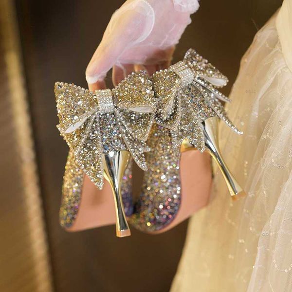 6682-9 french bow gradient crystal sequins luxury sense celebrity banquet bridesmaid wedding dress high heels, Black
6682-9 french bow gradient crystal sequins luxury sense celebrity banquet bridesmaid wedding dress high heels, Black