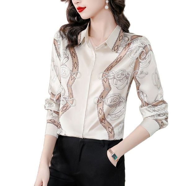 graceful print silk women shirt luxury designer vintage lapel button up shirts elegant and youth formal blouses 2023 sweet girl back to scho, White
graceful print silk women shirt luxury designer vintage lapel button up shirts elegant and youth formal blouses 2023 sweet girl back to scho, White