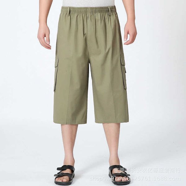 summer casual pants men's cargo loose multi pocket middle-aged and elderly capris clothing, White;black
summer casual pants men's cargo loose multi pocket middle-aged and elderly capris clothing, White;black