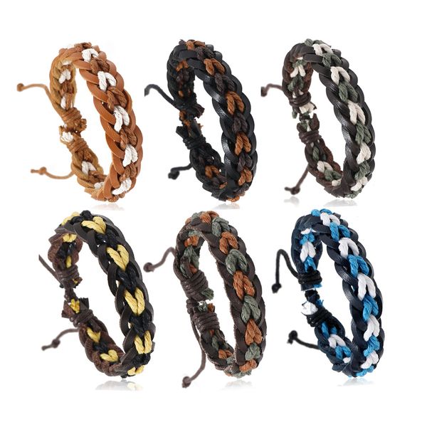 vintage leather bracelet national style hand woven bracelet men's bracelet fashion accessories adjustable, Black
vintage leather bracelet national style hand woven bracelet men's bracelet fashion accessories adjustable, Black