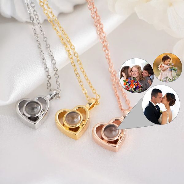 pendant necklaces custom projection po necklace personalized heart chain for women memorial wedding jewelry gifts 230704, Silver
pendant necklaces custom projection po necklace personalized heart chain for women memorial wedding jewelry gifts 230704, Silver