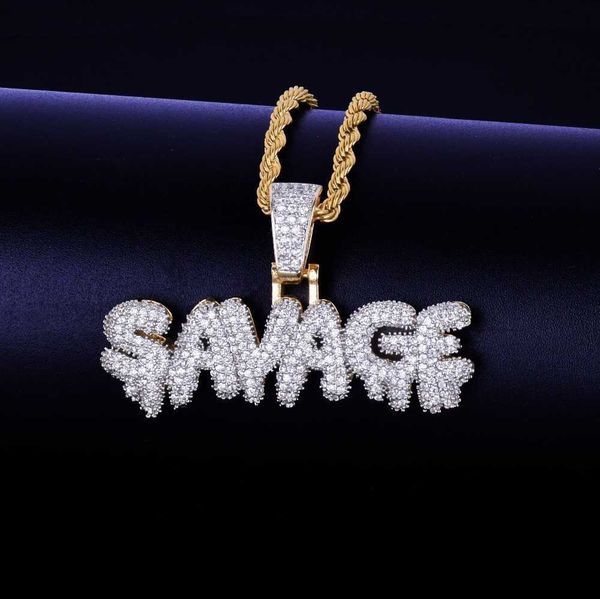 pendant necklaces savage drip bling cubic zircon men's hip hop necklace jewelry 230621, Silver
pendant necklaces savage drip bling cubic zircon men's hip hop necklace jewelry 230621, Silver