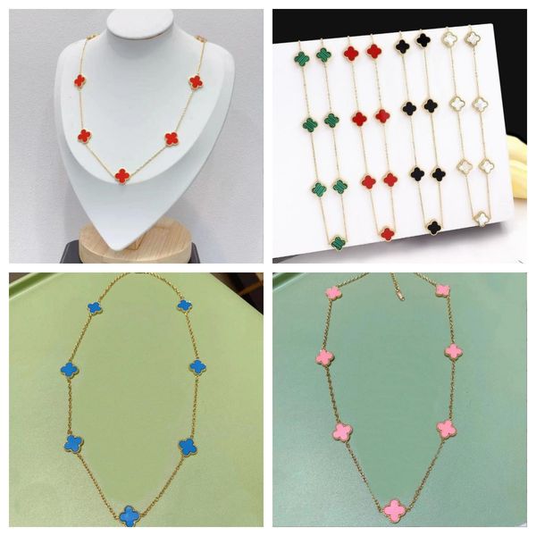 classic luxury designer 7 motifs two-sided necklaces pendants mother-of-pearl stainless steel link chain 18k plated gold christm valentine&#, Silver
classic luxury designer 7 motifs two-sided necklaces pendants mother-of-pearl stainless steel link chain 18k plated gold christm valentine&#, Silver
