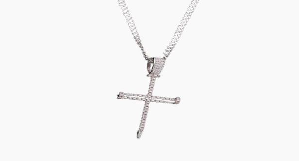 micro pave iced out cubic zircon nail cross pendant necklace jewelry with cuban chain or rope chain5481732, Silver
micro pave iced out cubic zircon nail cross pendant necklace jewelry with cuban chain or rope chain5481732, Silver