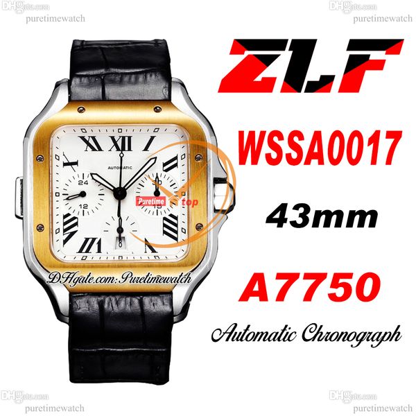 zlf xl wssa0017 eta a7750 automatic chronograph mens watch two tone yellow gold white roman dial black leather strap super version reloj hom, Slivery;brown
zlf xl wssa0017 eta a7750 automatic chronograph mens watch two tone yellow gold white roman dial black leather strap super version reloj hom, Slivery;brown