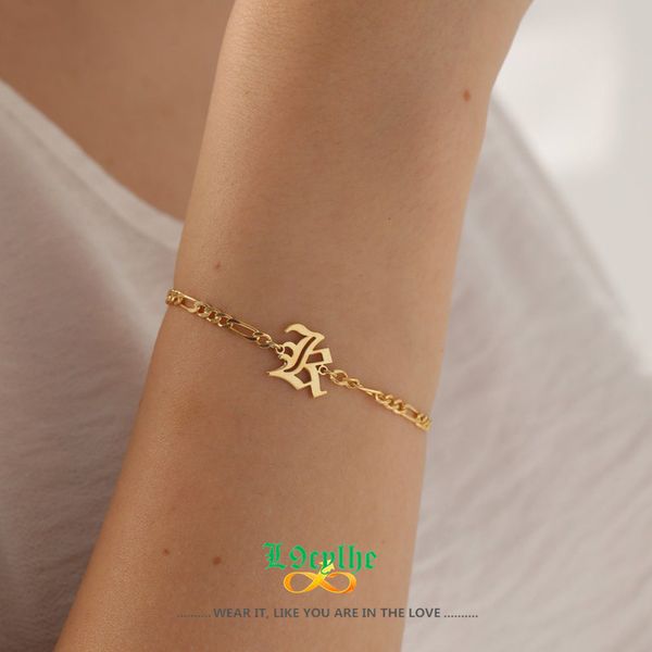 chain old english initial letter bracelet punk jewelry personalized figaro gothic bijoux stainless steel pulseras mujer 230704, Black
chain old english initial letter bracelet punk jewelry personalized figaro gothic bijoux stainless steel pulseras mujer 230704, Black