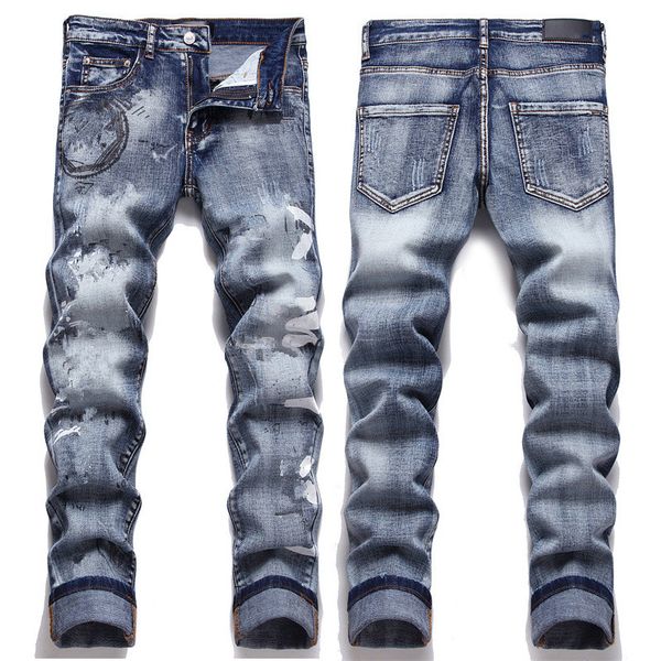 jeans for mens denim tears moden durablepants trousers streetwear denim skinny slim straight biker jean printed embroidery designer, Blue
jeans for mens denim tears moden durablepants trousers streetwear denim skinny slim straight biker jean printed embroidery designer, Blue