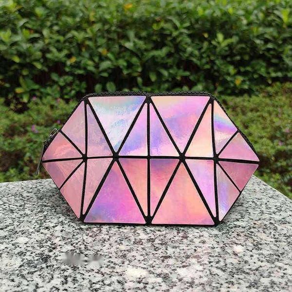 net red laser lingge makeup bag female style small portable storage hand change 220518
net red laser lingge makeup bag female style small portable storage hand change 220518