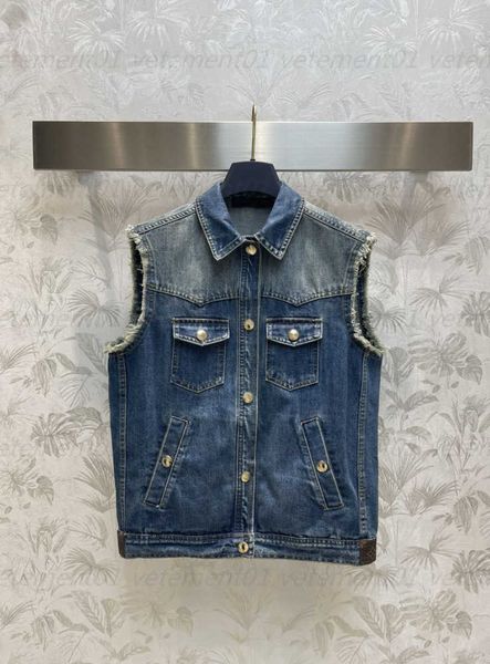 women denim vest r jacket casual clothing 2023 raw edge denims vests flap pocket cover custom hardware decoration jackets womens clothes 060, Black;white
women denim vest r jacket casual clothing 2023 raw edge denims vests flap pocket cover custom hardware decoration jackets womens clothes 060, Black;white