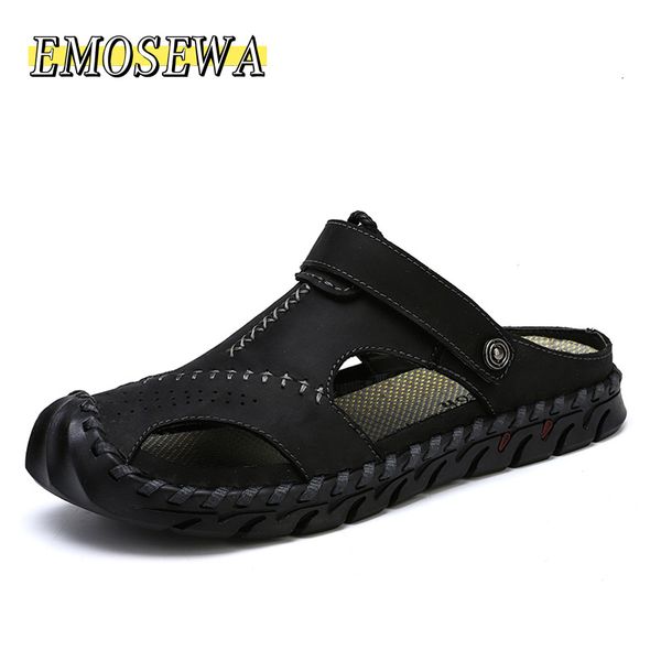 slippers emosewa brand summer man beach cork casual men buckle genuine leather cutouts clogs slides slip on shoes plus 3848 230703, Black
slippers emosewa brand summer man beach cork casual men buckle genuine leather cutouts clogs slides slip on shoes plus 3848 230703, Black